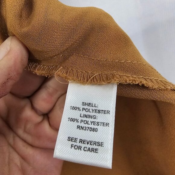 Cato Rust Taupe Floral Boho Midi Skirt Festival Fairy S - Picture 9 of 11